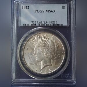 1922 & 1923 P Peace Dollars